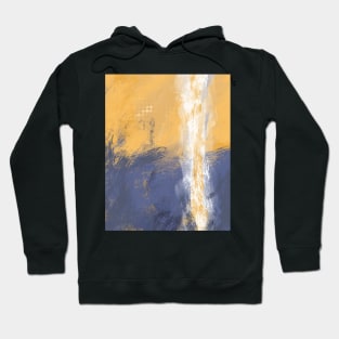 Abstract Art Blue and Gold Hoodie